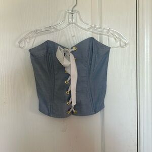 victoria secret corset tube top